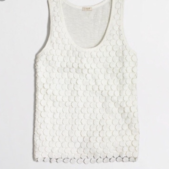 J.crew white floral tank top size extra small - Picture 2 of 7